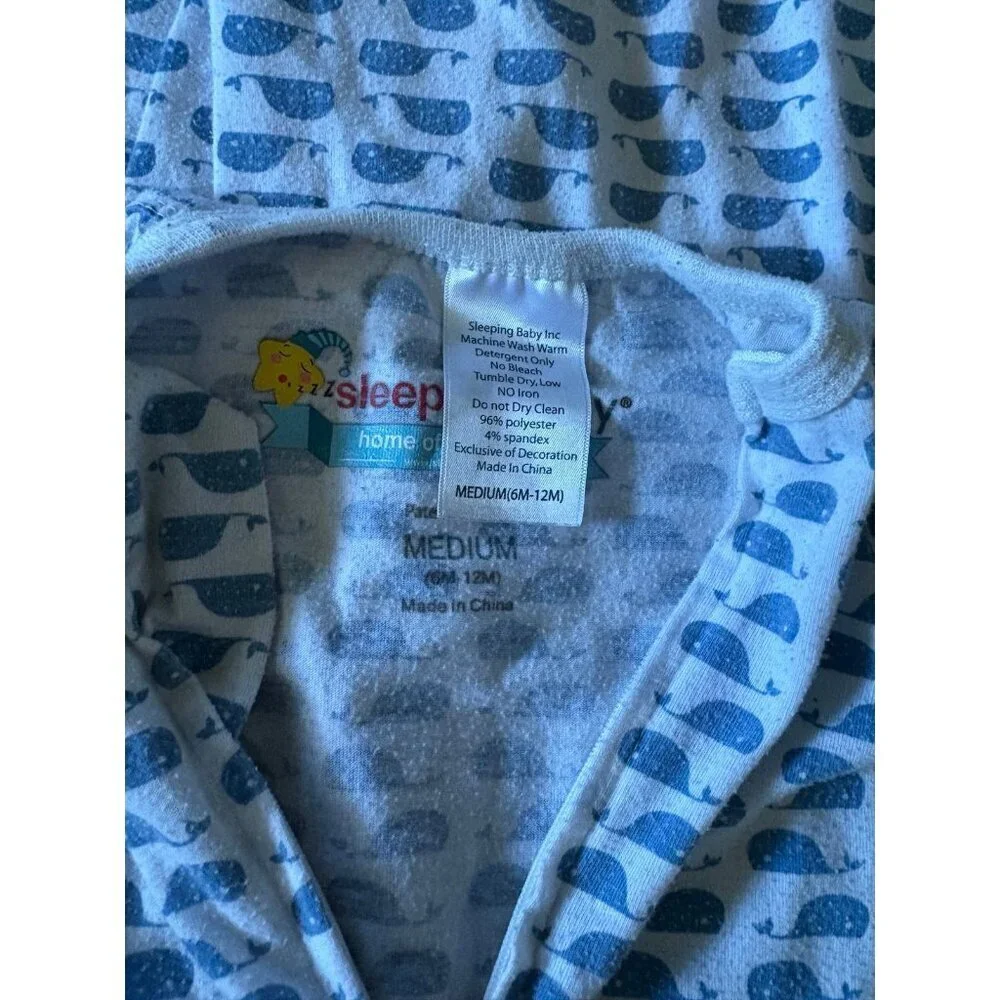 Zipadee Zip Swaddle Whale Print Medium